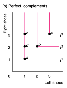 <p>The individual always wants to consume both goods in the same proportion.</p>