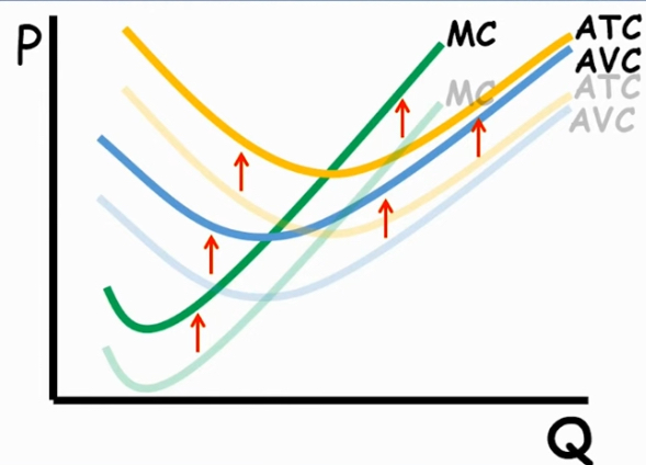 <p>all functions shift upwards</p>