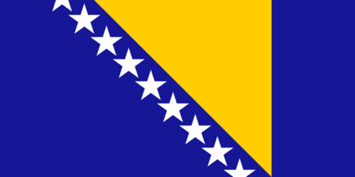 <p>Three points of the triangle = the three main ethnic groups (or "constituent peoples"): Bosniaks, Croats, and Serbs.</p><p>Triangle = the approximate shape of the territory.</p><p>Stars = Europe, meant to be infinite in number. </p><p>White, blue, and yellow = neutrality and peace, also traditionally associated with Bosnian culture and history.</p><p>Blue background = evocative of the flag of Europe.</p>