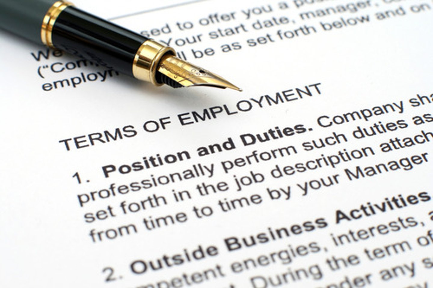 <p>Contract of employment</p>