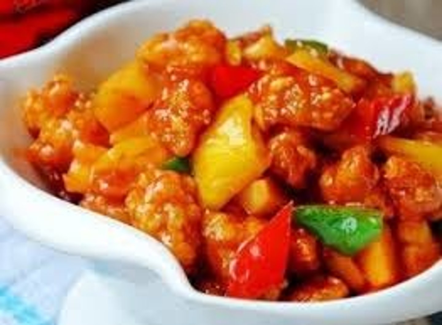 <p>gǔlǎoròu: sweet and sour pork</p>