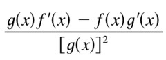 <p>quotient rule</p>