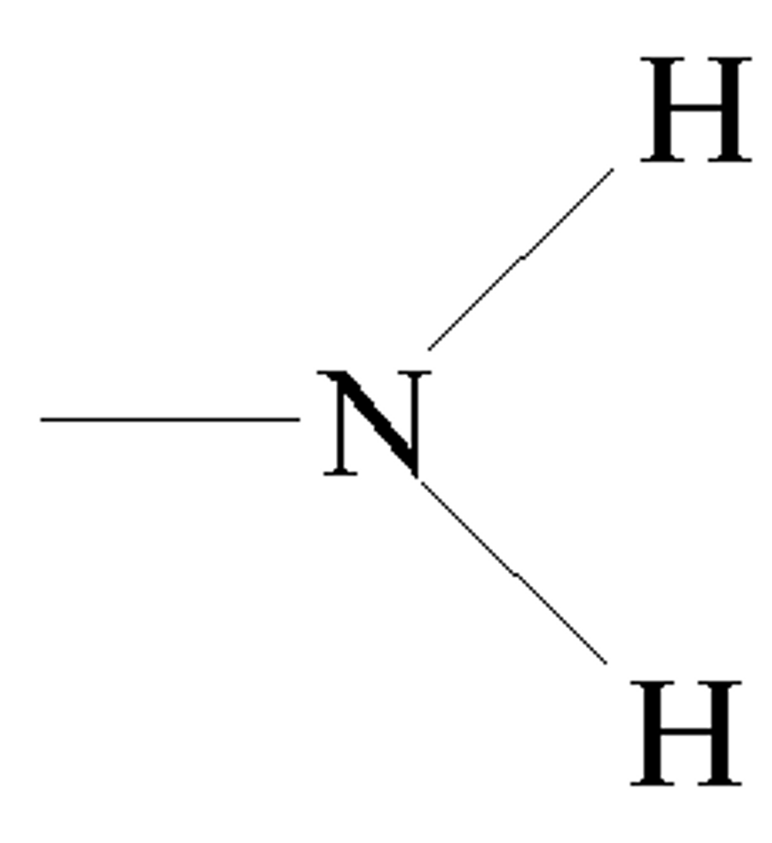 <p>A chemical group consisting of a nitrogen atom bonded to two hydrogen atoms can act as a base in solution, accepting a hydrogen ion and acquiring a charge of 1⁺</p>