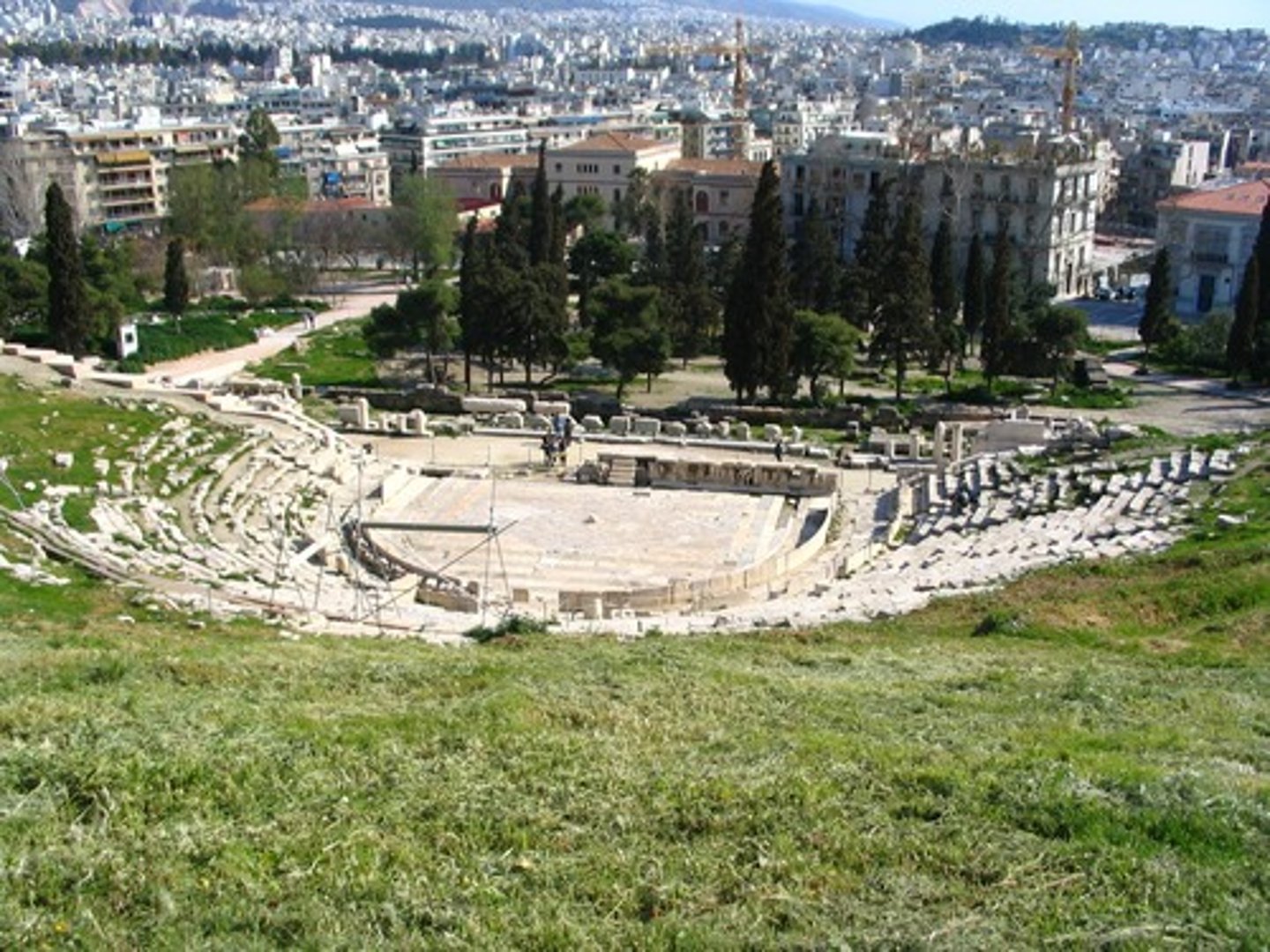 <p>Open-air,<br>Designed for the presentation of plays in which choral songs and dances were prominent features<br>"Seeing place" where the audience sat</p>