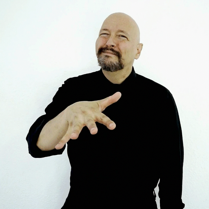 <p><strong>Handshape</strong><span style="font-size: medium">: "5" hand</span><br><strong>Location</strong><span style="font-size: medium">:&nbsp;Normal signing area in front of the body</span></p>