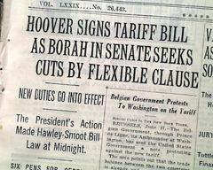 <p>One of Herbert Hoover&apos;s earliest efforts to protect the nation&apos;s farmers following the onset of the Great Depression. Tariff raised rates to an all-time high.</p>