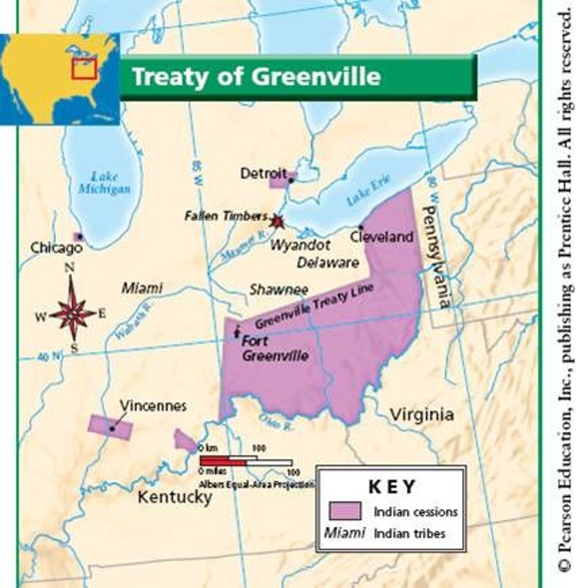 <p>In this treaty in 1795, the American Indians surrendered claims to the Ohio Valley and promised to open it to settlement. (p. 113)</p>