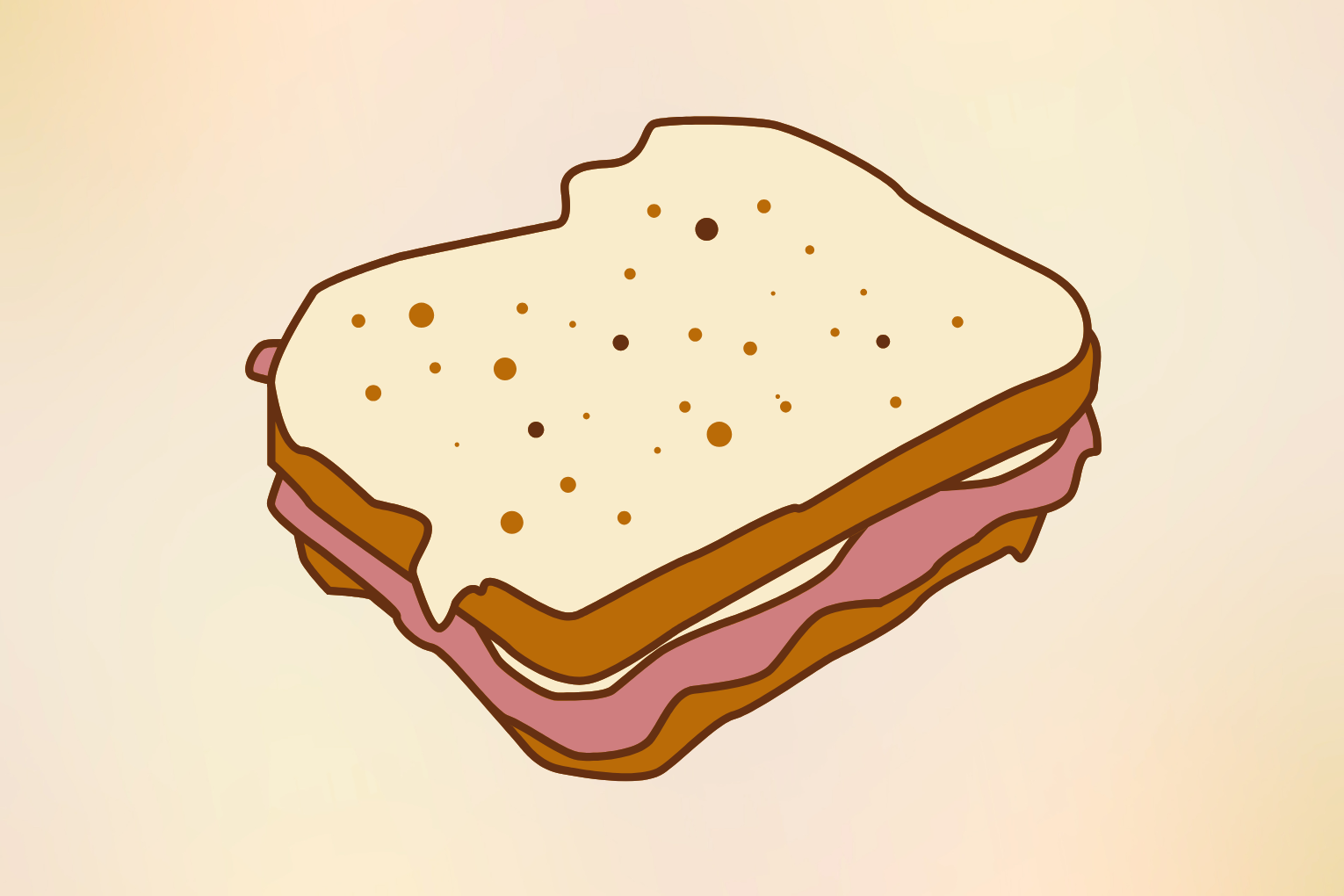 <p><span>Un sandwich chaud à base de pain, de jambon et de fromage.</span></p>