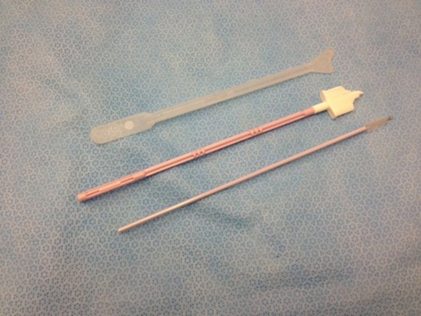 <p>wood/plastic blade used to scrape cells from the cervix of the uterus, used for pap tests</p>