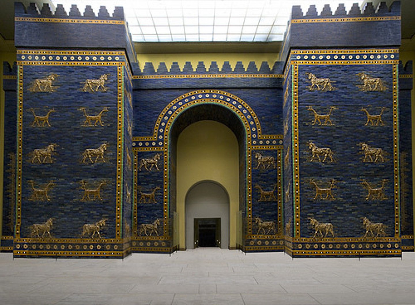 <p>the chief city of ancient Mesopotamia and capitol of the ancient kingdom of Babylonia; it's entrance was decorated with glazed bricks</p>