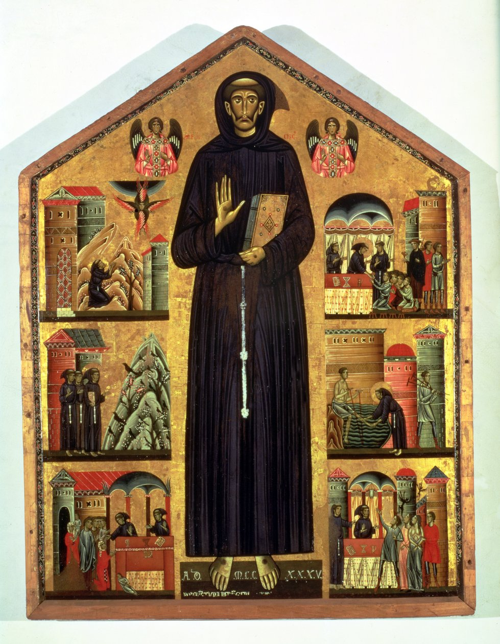 <p>St. Francis with scenes from his life</p>