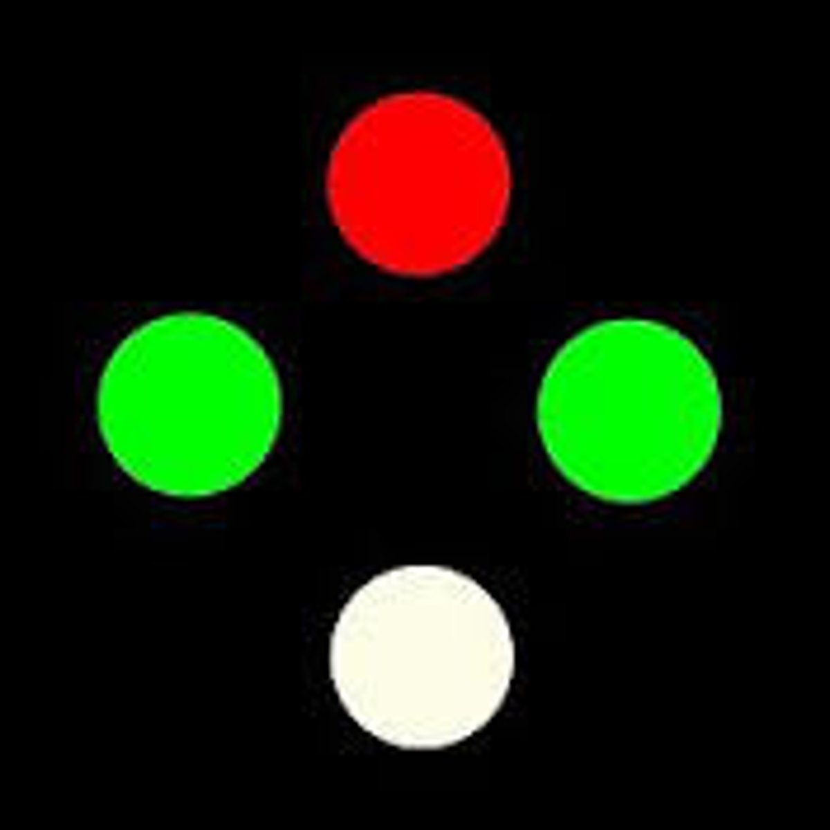 <p>test which utilizes red green glasses to assess fusion. A patient that sees all four circles has fusion. A patient that sees only green is suppressing the eye with the red filter and vice versa.</p>