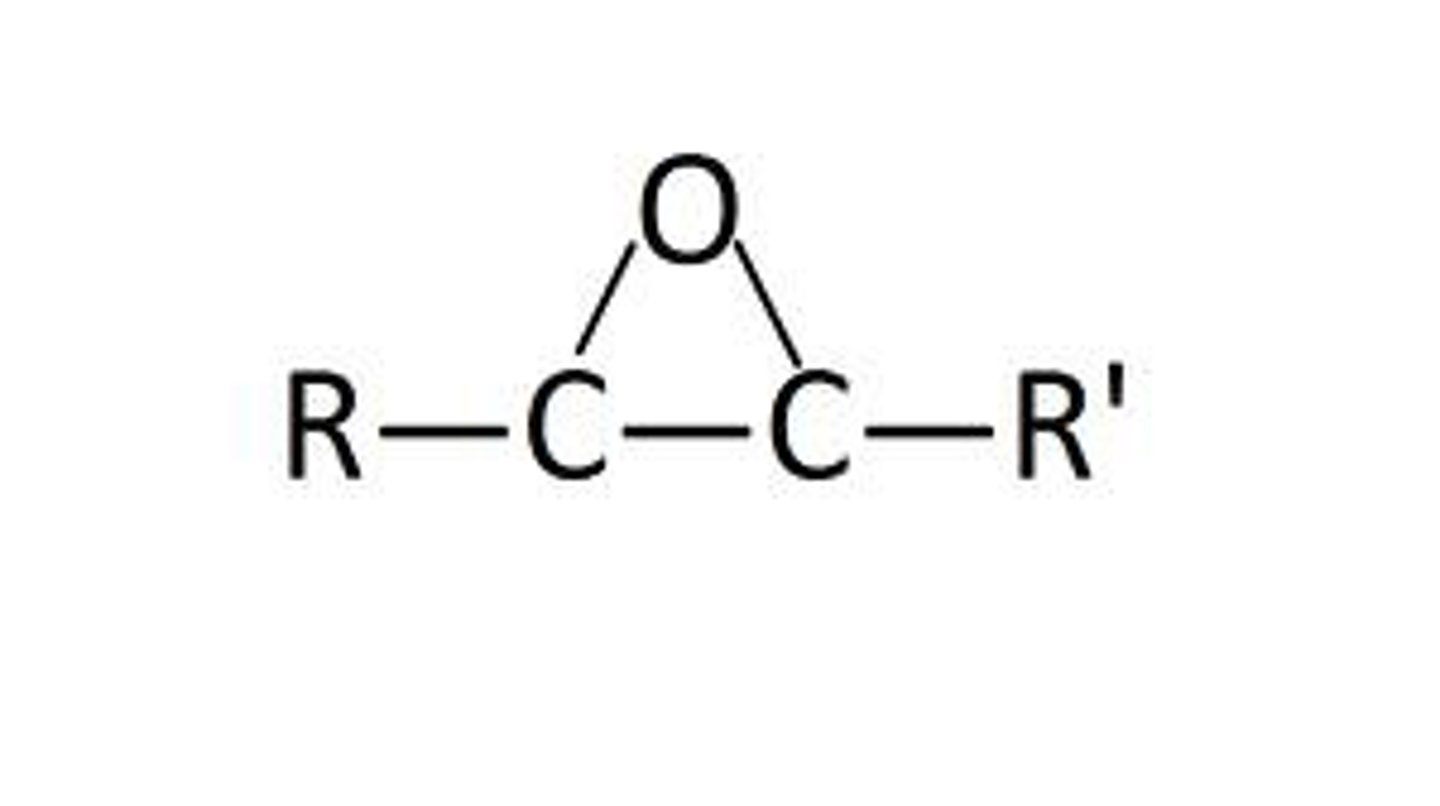 <p>Triangle shaped structure with an oxygen at the top</p>