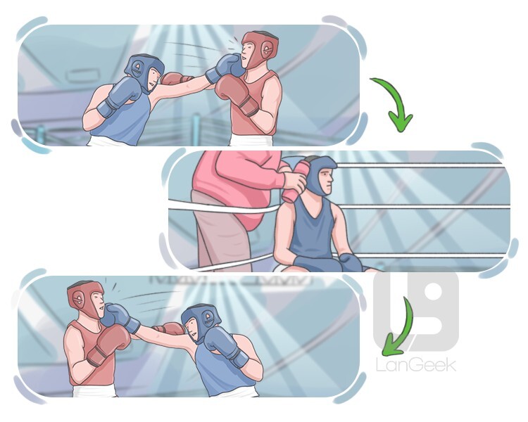 <p>To continue, especially when facing opposition.</p>