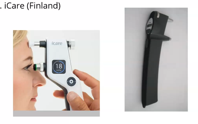 <p>rebound tonometry</p>