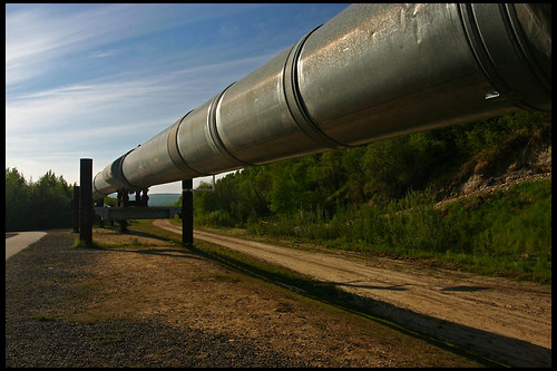 un tuyau de transport de pétrole