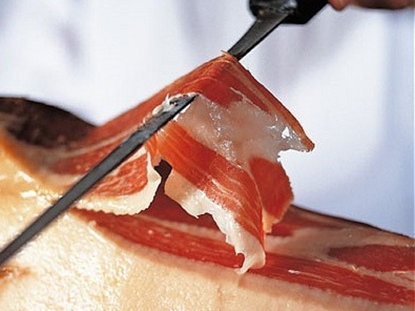 <p>Thin, uncured ham, typical of Spain</p>