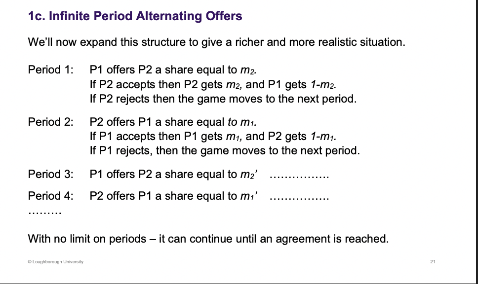 <p>Cant use backwards induction as there is no end value, final period to start from. </p>