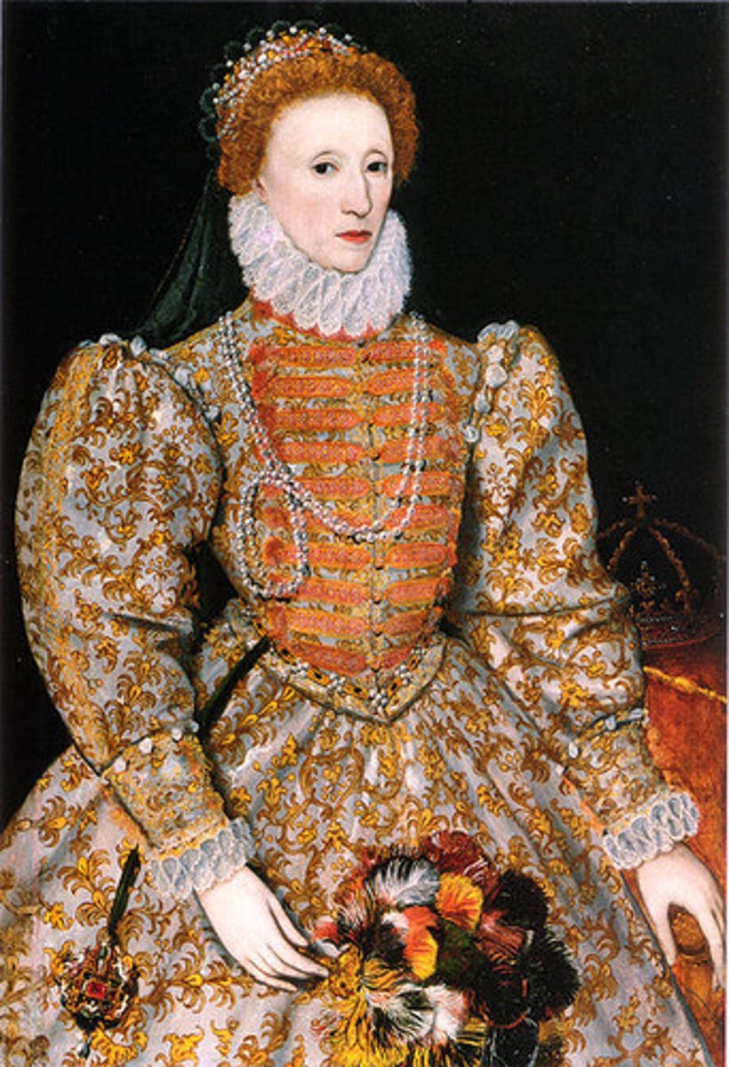 <p>The last Tudor monarch, whose death led to the succession of Stuart kings.</p>