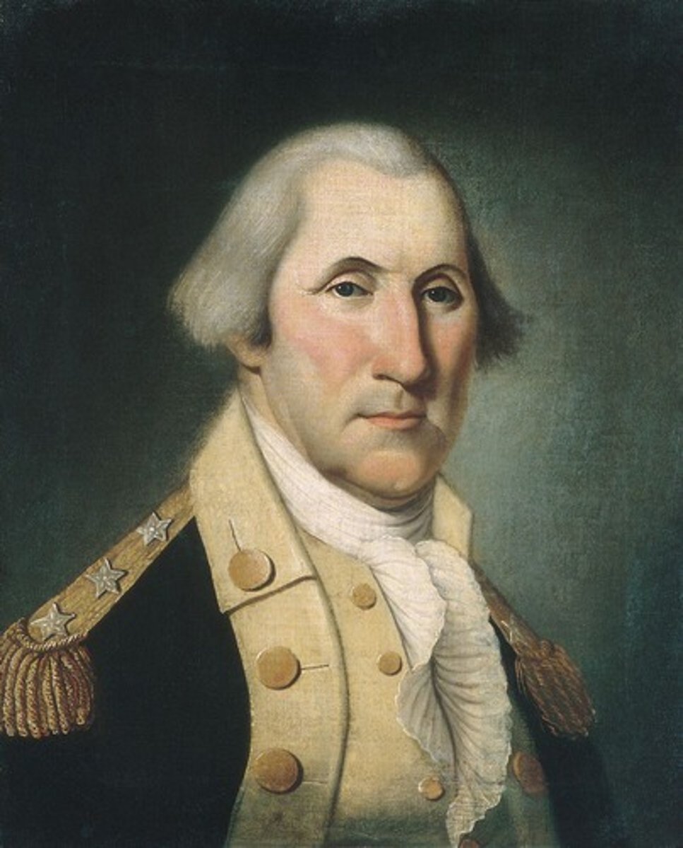 <p>Born in Virginia, Military leader during French and Indian War and Revolutionary War, Commander-in-chief of Continental Army, Unanimously elected 1st President in 1789</p>