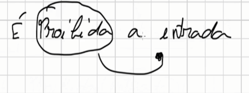 <p>proibida a entrada pq tem determinante q é o A</p>