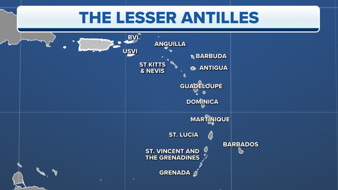 <p>islands in the Caribbean sea including the west indies </p>