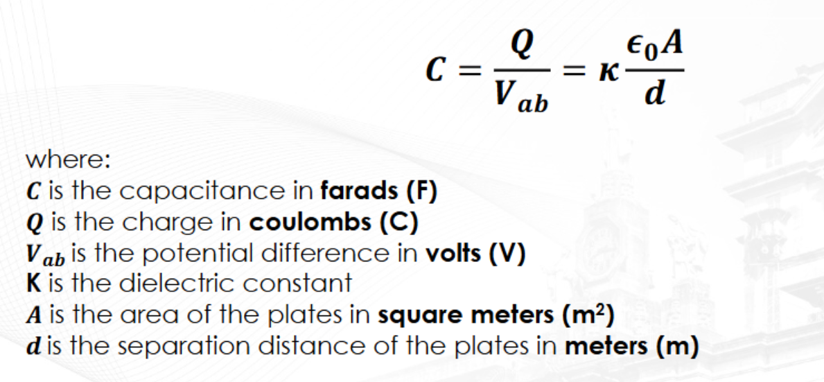 <p>Capacitance</p>
