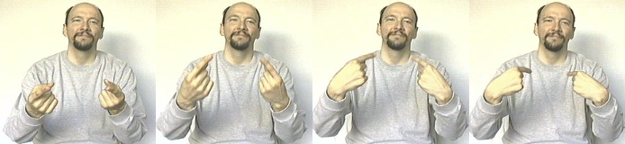 <p>directional (face hands towards whoever, ex. that person comes to me)</p>