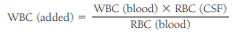 Figure 5: Formula to correct for added WBCs