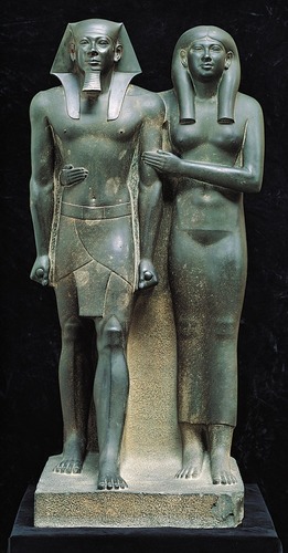 <p>King Menkaura and queen</p>