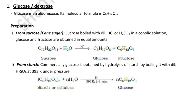 <ul><li><p>Glucose is an aldohexose</p></li><li><p>Molecular formula is C<sub>6</sub>H<sub>12</sub>0<sub>6</sub></p></li></ul><p></p>