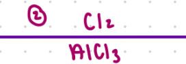 <p>Reagent:</p><p>Cl2 & AlCl3</p>