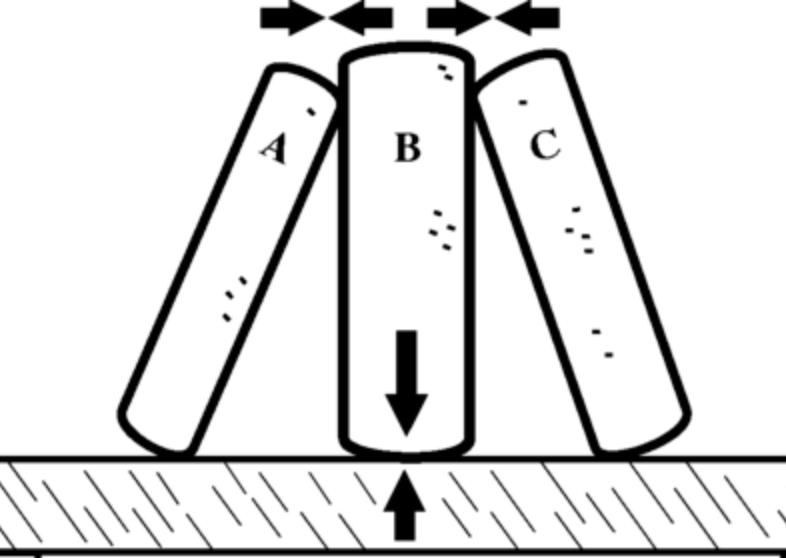 <p>the forces two objects apply to each other</p>