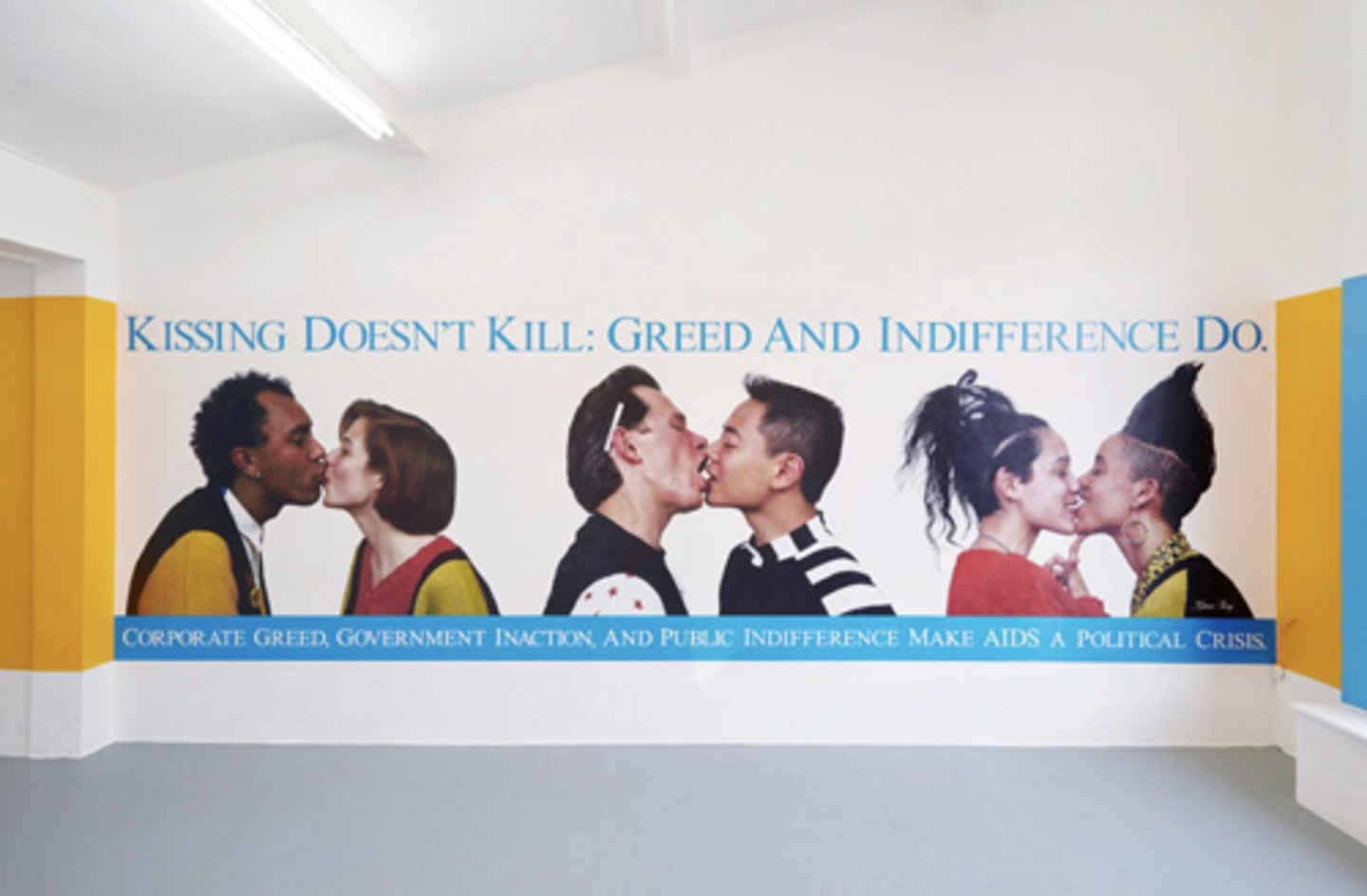 <p>a) Action, not art, was the aim of the collective. Producing posters and agitprop in alliance with ACT UP to accompany the larger group's demonstration, Adam Rolston and Douglas Crimp articulate how Gran Fury served as ACT UP's "unofficial propaganda ministry and guerrilla graphic designers."</p>