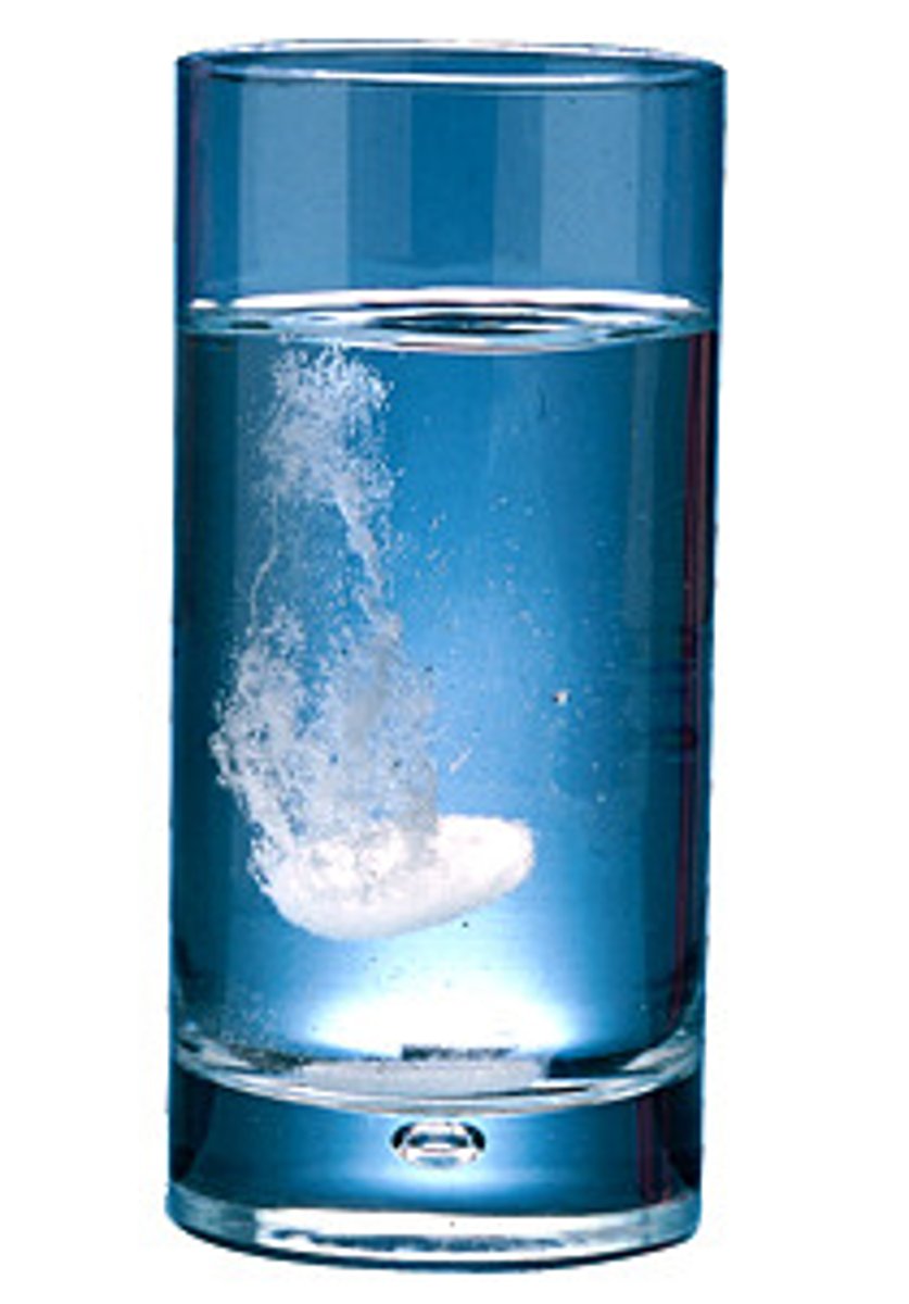 <p>means a substance will dissolve in a liquid.</p>