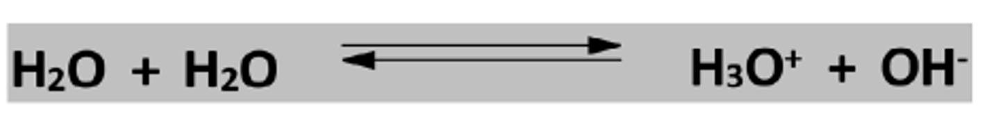 <p>Reines Wasser leitet in geringer Menge Strom.</p><p>Die dafür nötigen frei-vorliegenden Ionen werden bei der Eigendissoziation von Wasser gebildet.</p><p>Bei dieser Autoprotolyse enstehen aus zwei Wassermolekülen ein Oxonium-Ion und ein Hydroxy-Ion</p>