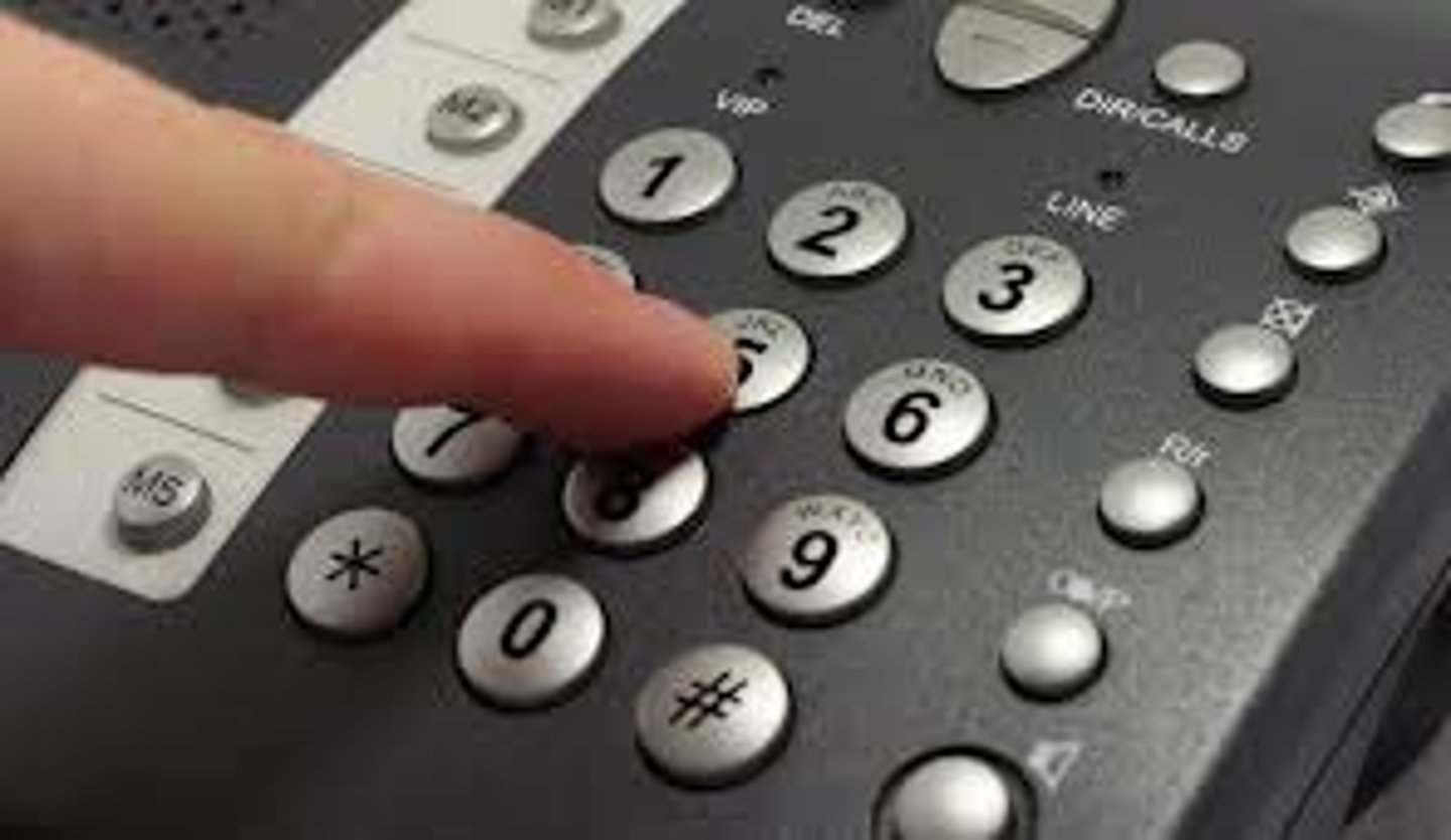 <p>Dial the number</p>