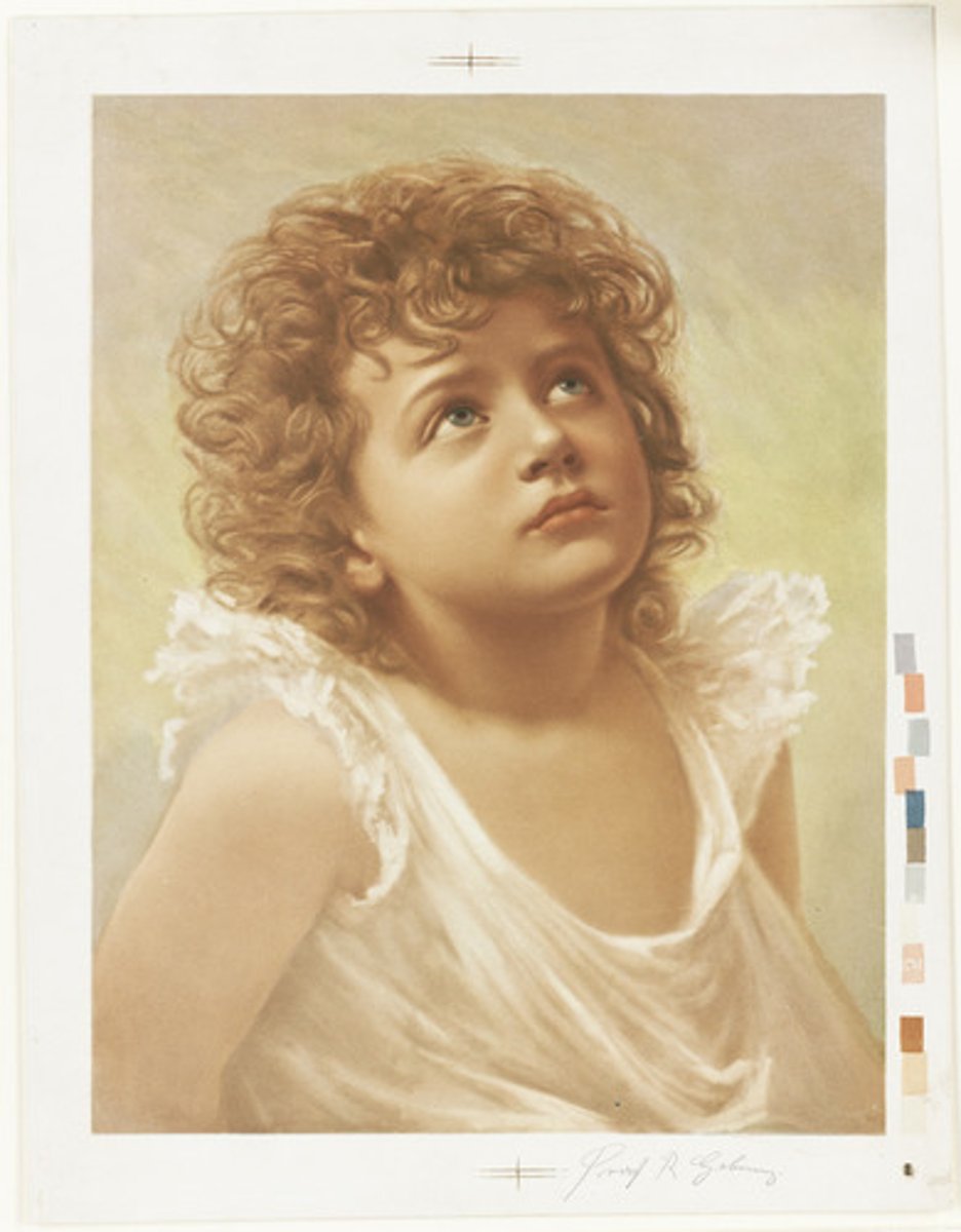 <p>(adj) resembling an angel portrayed as a little child with a beautiful, round, or chuby face; sweet and innocent</p>