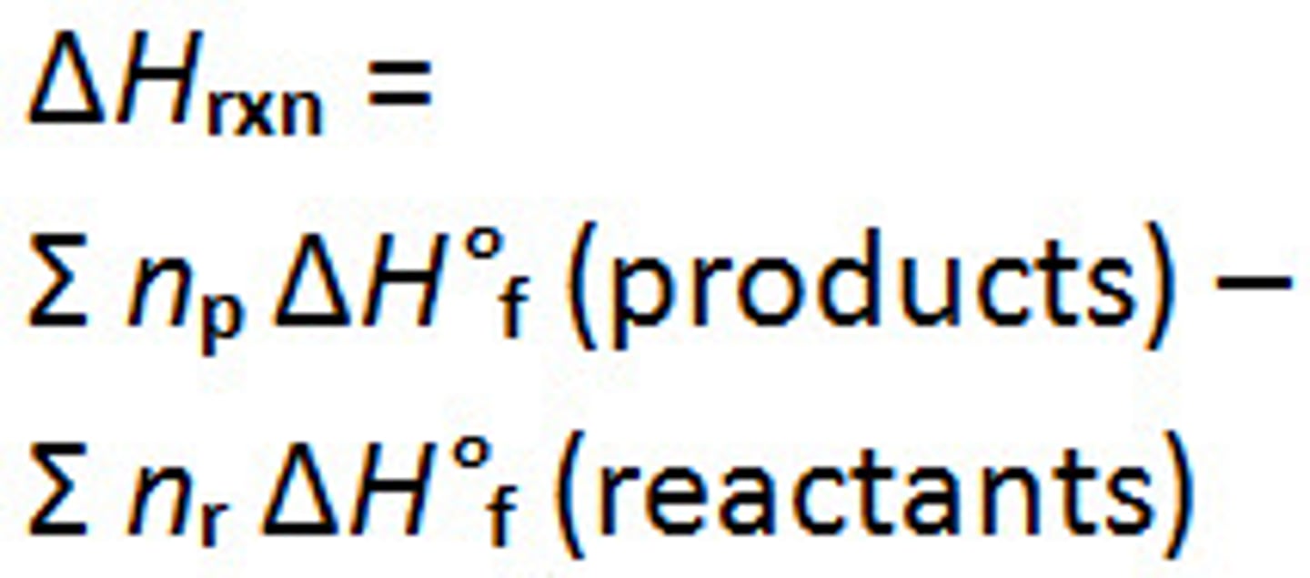 <p>the enthalpy of a reaction carried out at 1 atm</p>