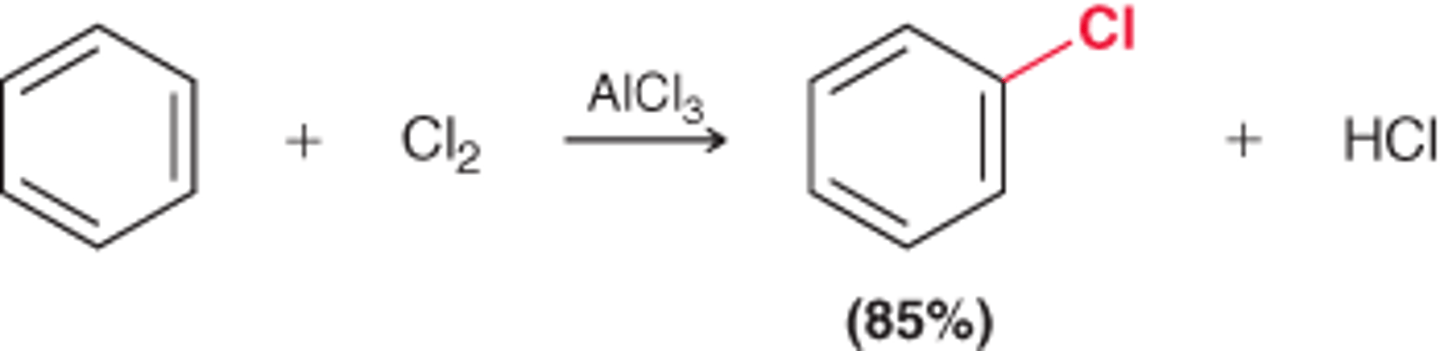 <p>Reagent: Cl2 and AlCl3</p>