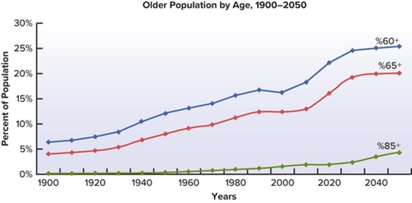 <p>1 in 5 will be over 65 years old.</p>