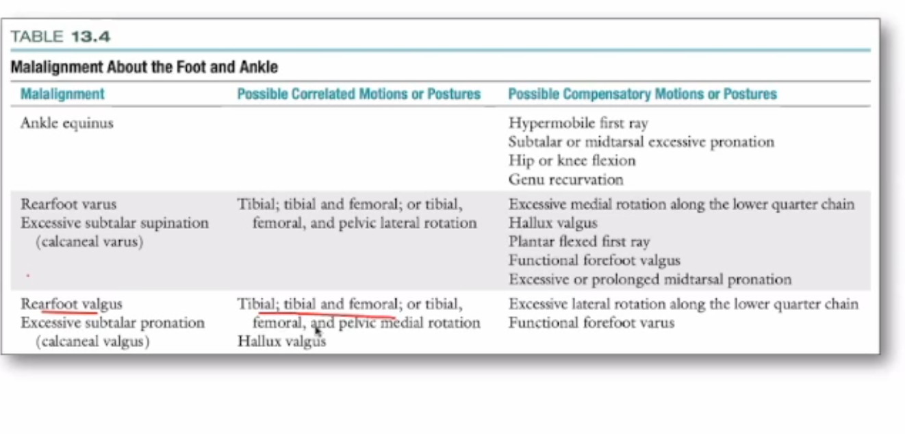 <ul><li><p>A</p></li><li><p>Pataas - subtalar joint pronated → medial tibial torsion → medial femoral torsion</p></li><li><p>PITT &amp; SETT</p></li></ul><p></p>