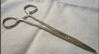 <p>Used to hold and pass a suturing needle through tissue. Has groove to hold needle within jaws</p>