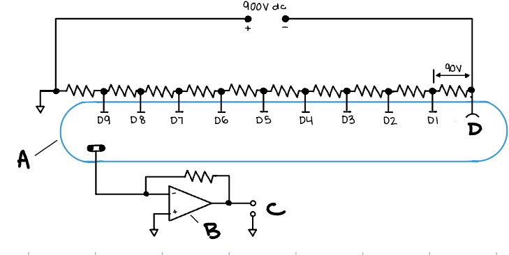 <p>Photomultipler Tube Electrical Diagram</p>