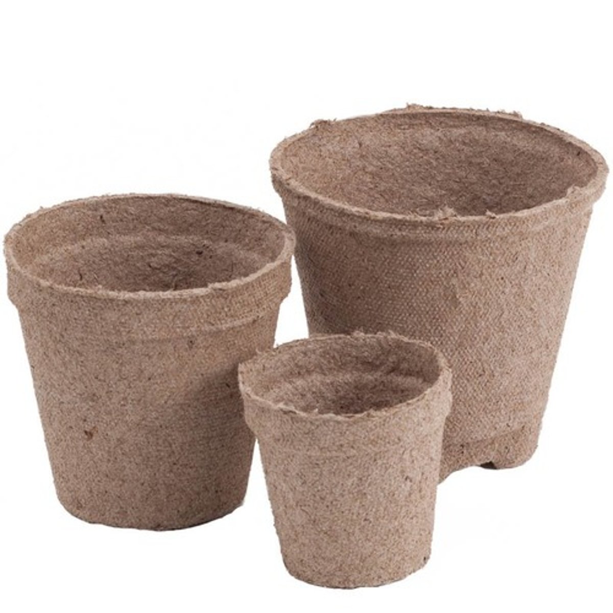 <p>containers you can put soil and plants in</p>