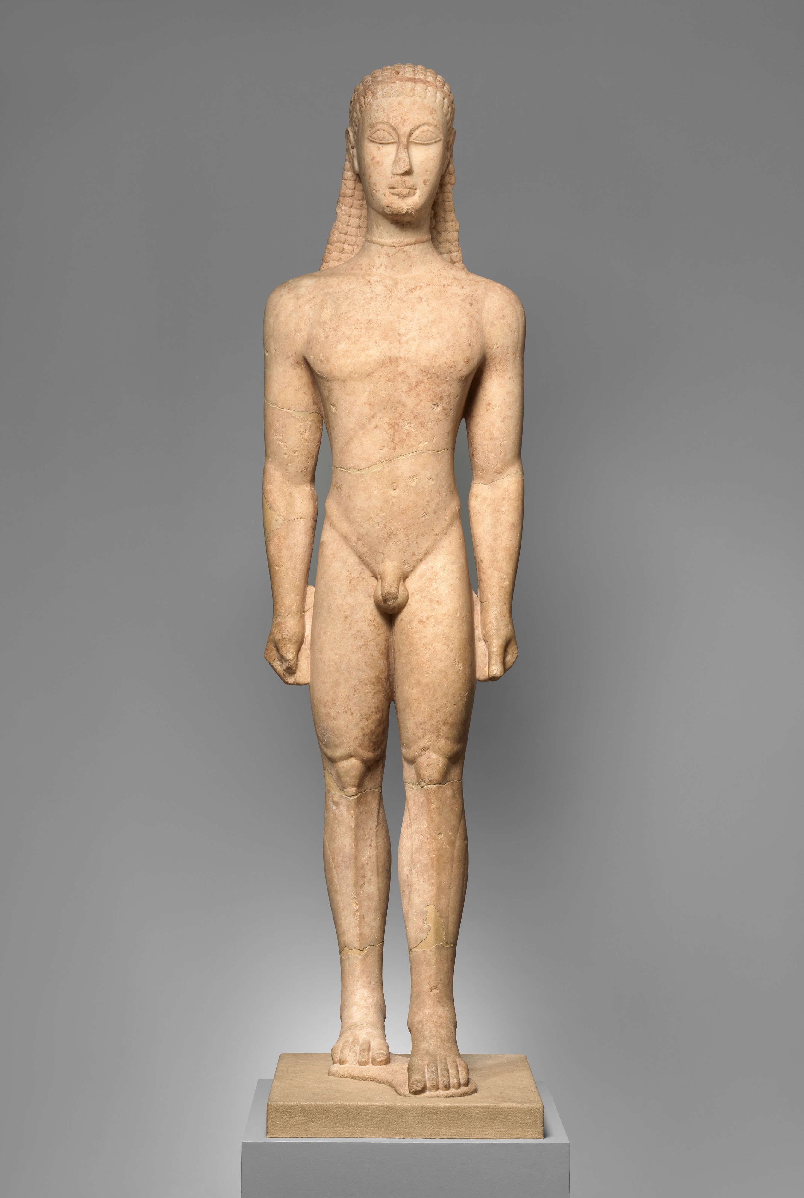 <p>(Archaic Period) New York Kouros: Made in-</p>