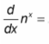 <p>(d/dx) n^(x) = ?</p>