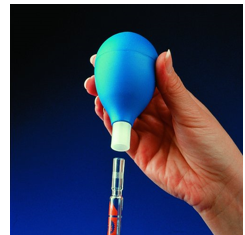 <p><span>•used to draw liquids into the pipette</span></p>