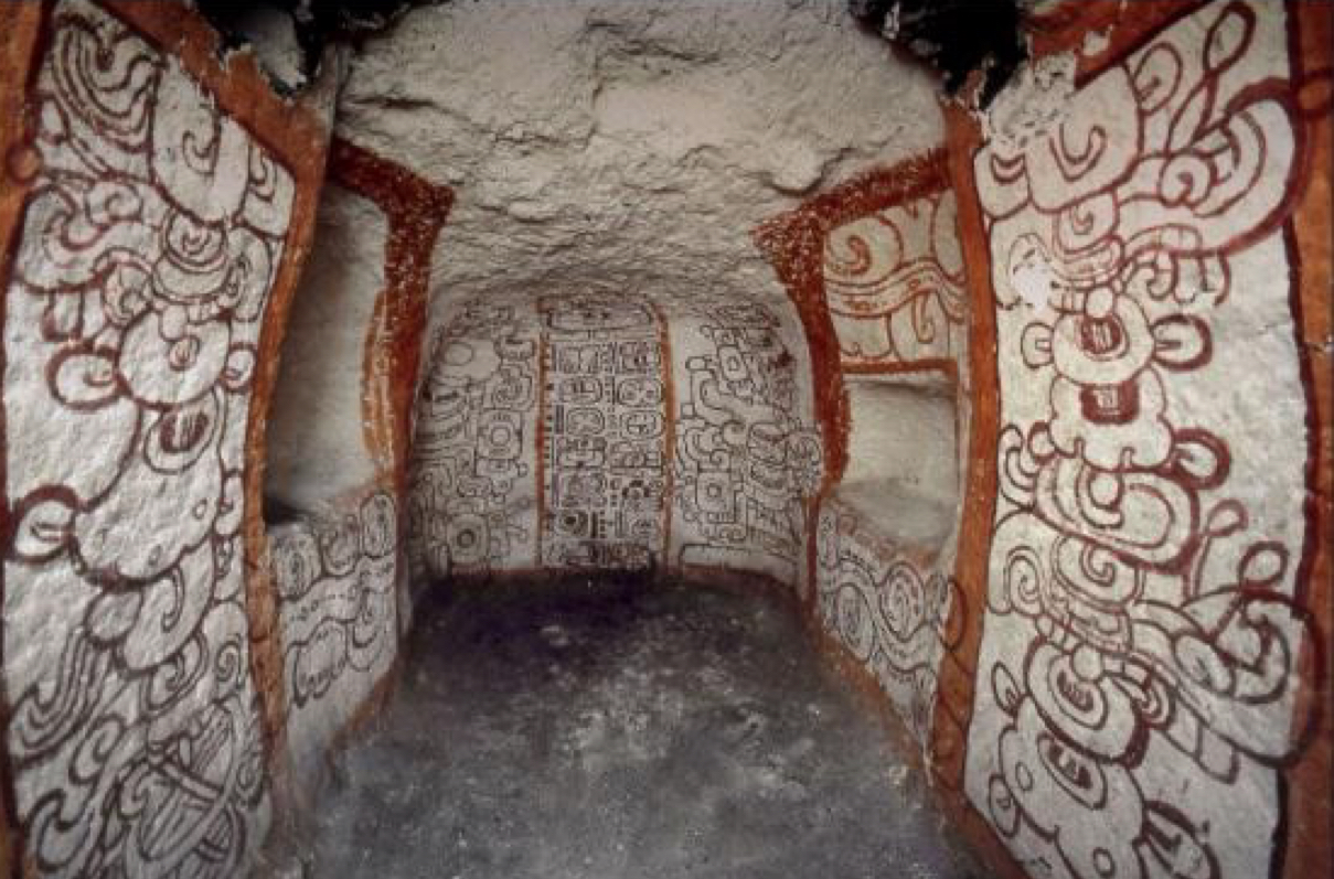 <p>Maya, Rio Azul Tomb Painting, Peten</p>