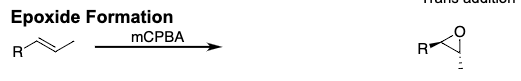 Epoxide Formation